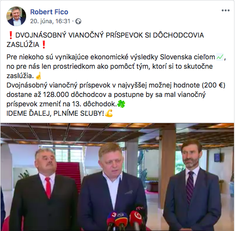 Snímka obrazovky 2019 06 22 o 17.05.01 FICO: JA dôchodcu v PAŽI neMÁM. Dostane DVOJNÁSOBNÝ VIANOČNÝ PRÍSPEVOK