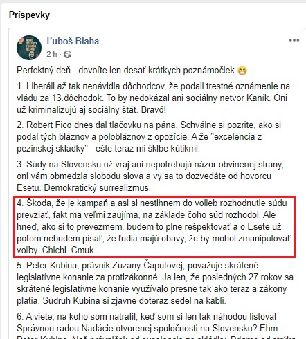 blaha ign Ignoruje Blaha rozhodnutie súdu?