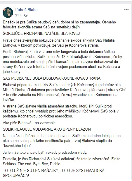 blaha1 Je koniec Preceda ..... vyjadril sa Blaha