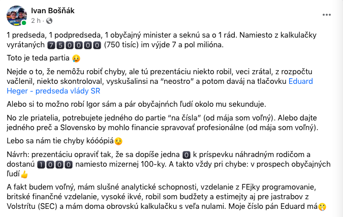 Snimka obrazovky 2022 04 21 o 17.48.31 MATovič, KRAJNIAK a HEGER nevedia počítať. Kto urobil chybu?