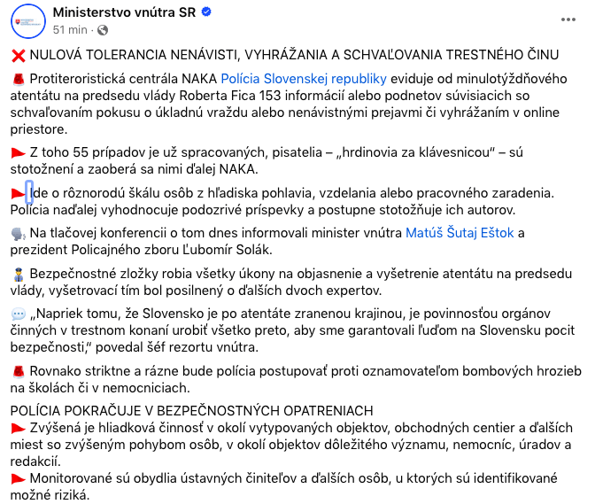 Snimka obrazovky 2024 05 24 o 14.53.35 Ja vidím iba postreleného mafiánskeho bossa aj mŕtvy Fico, dobrý Fico. NAKA už rieši 153 prípadov schvaľovania atentátu na premiéra (video)